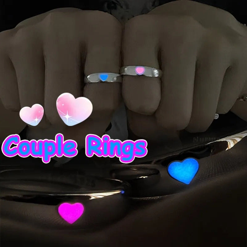 HenryCustoms Glowing heart distance ring(2pc)
