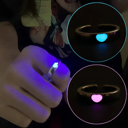 HenryCustoms Glowing heart distance ring(2pc)