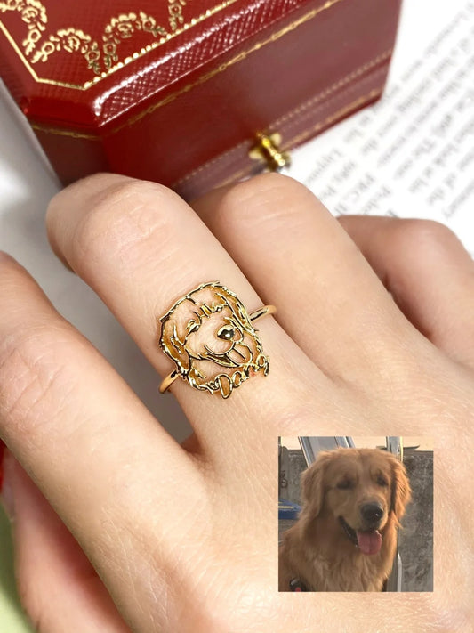 IreneAdorn™ Custom dog head ring