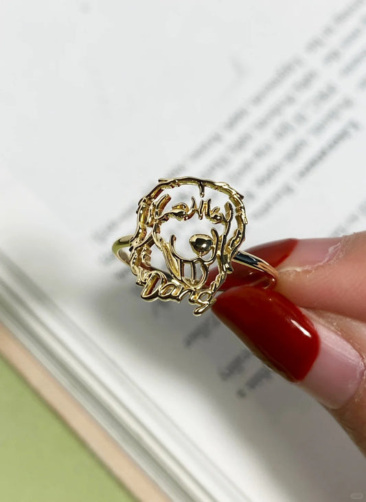 IreneAdorn™ Custom dog head ring