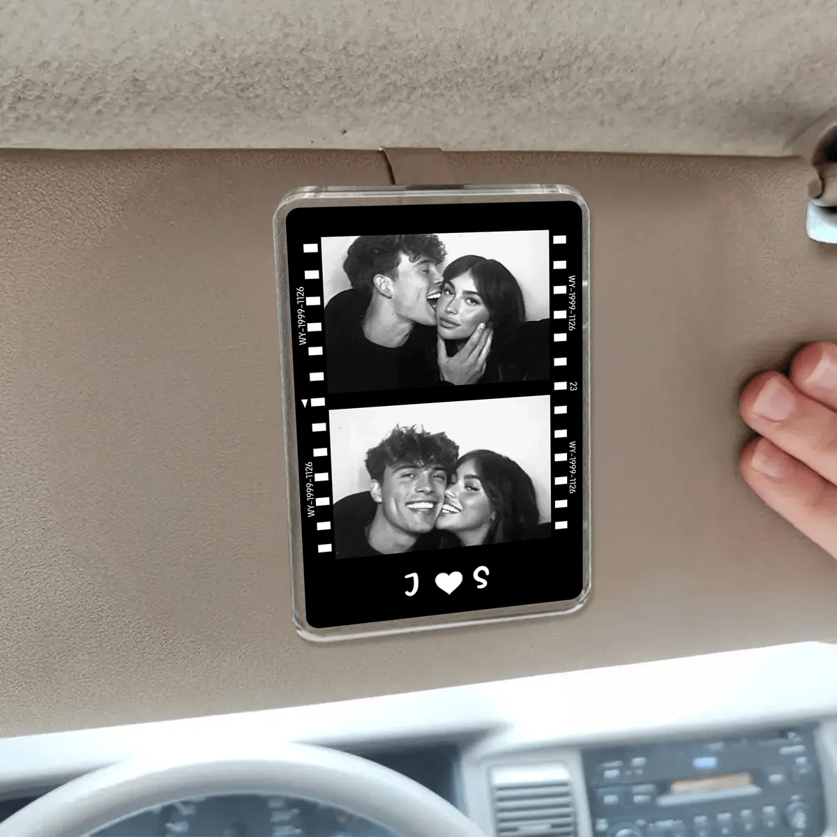 HenryCustoms™ Personalized Photo Car Visor Clip Custom