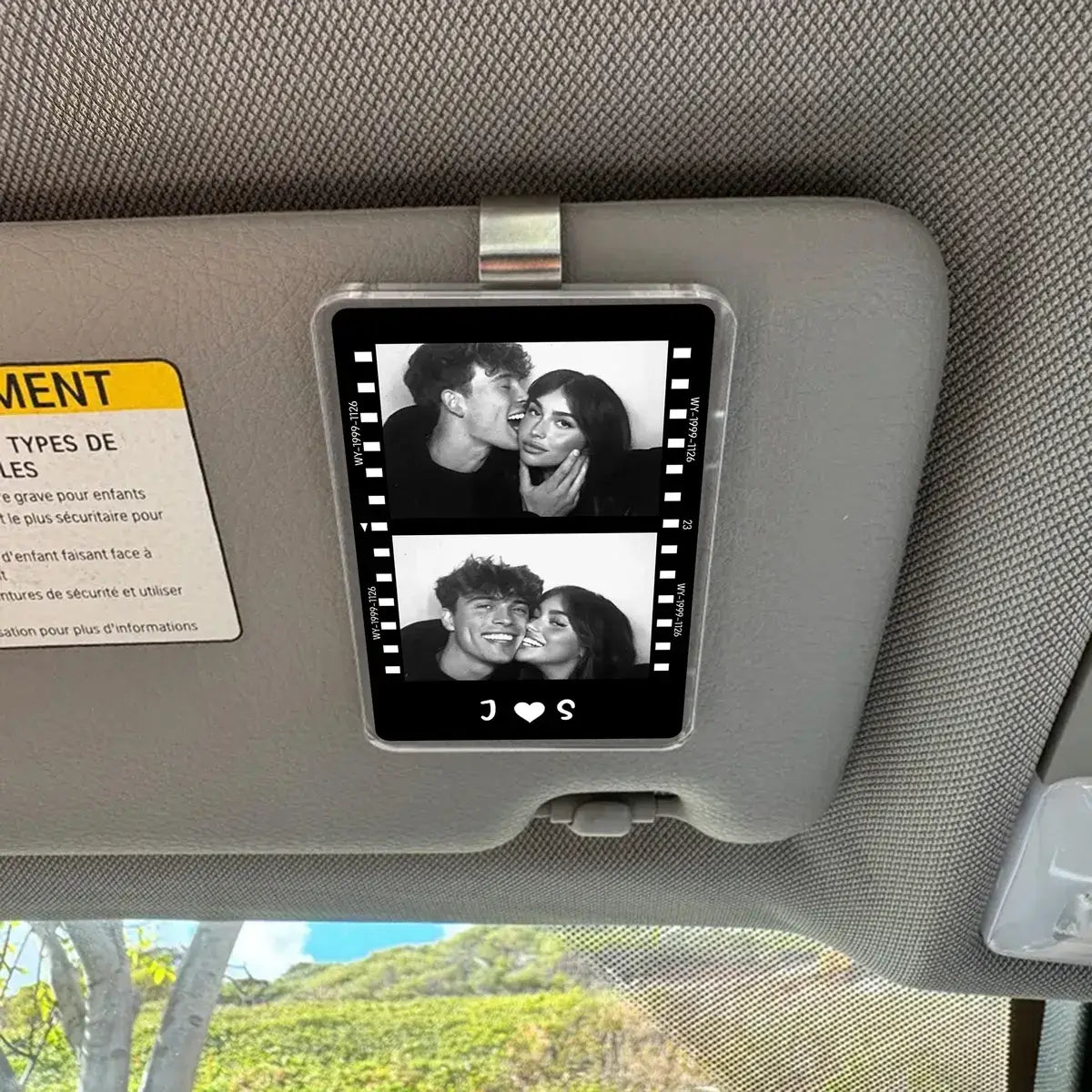 HenryCustoms™ Personalized Photo Car Visor Clip Custom