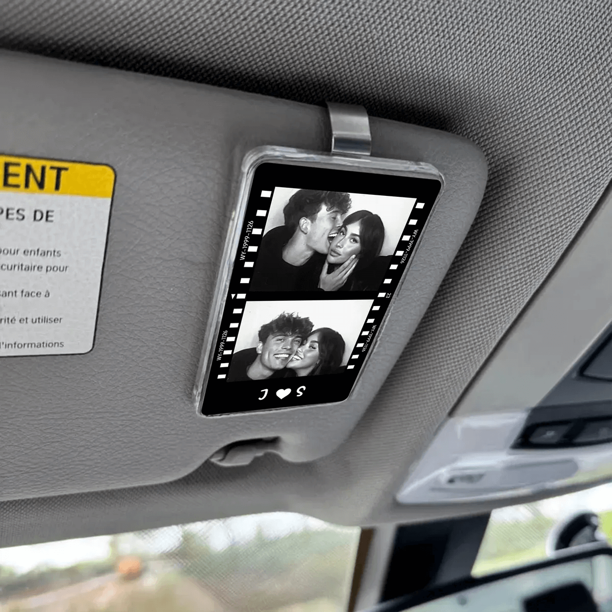 HenryCustoms™ Personalized Photo Car Visor Clip Custom