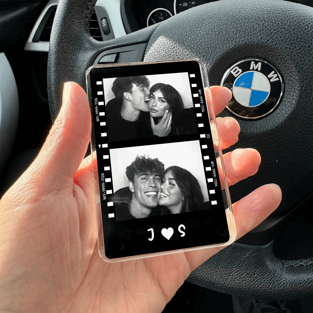 HenryCustoms™ Personalized Photo Car Visor Clip Custom