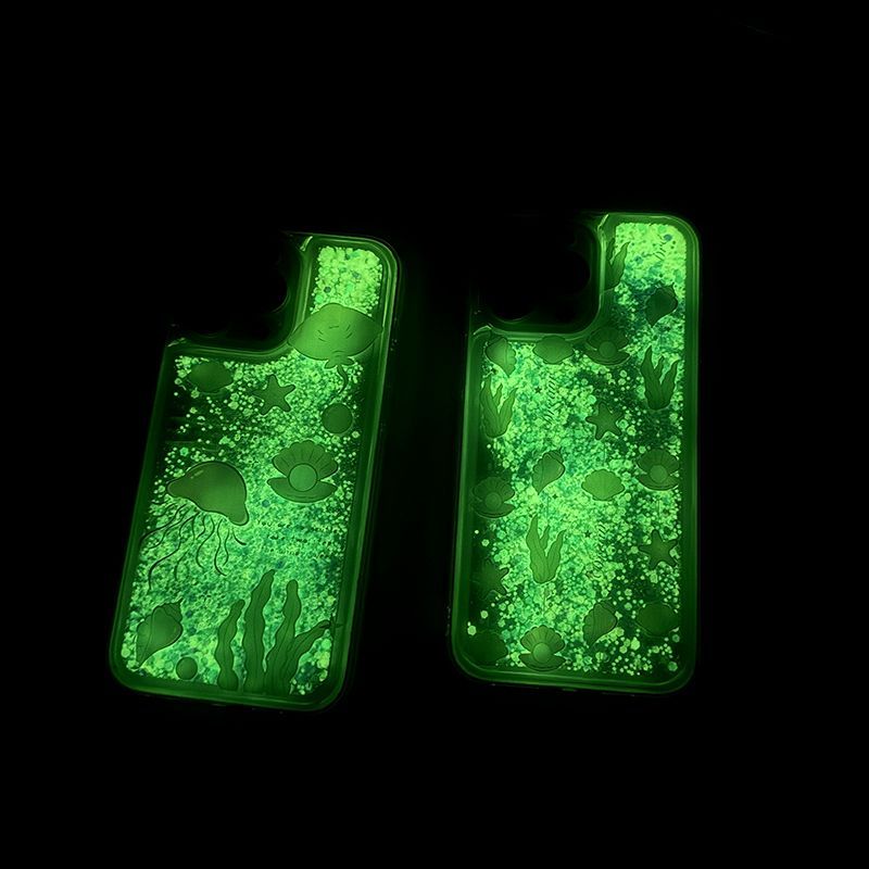 HenryCustoms™ Jellyfish Seaweed Luminous Quicksand Phone Case
