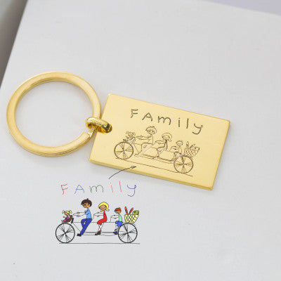 HenryCustoms Kids Drawing Keychain