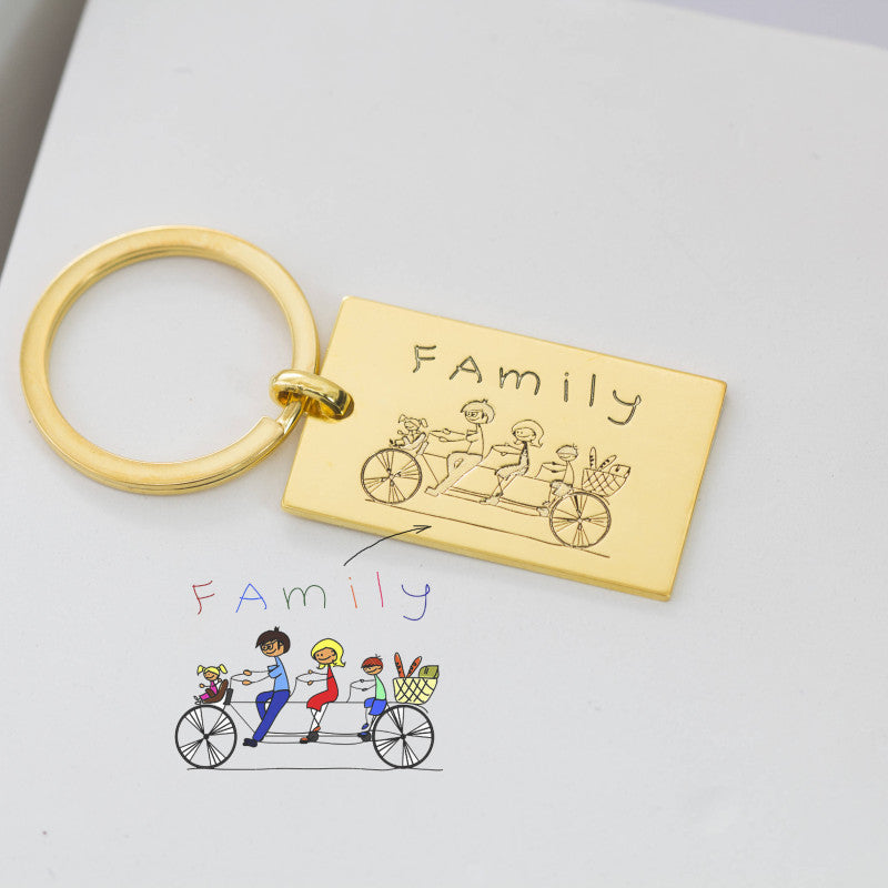 HenryCustoms Kids Drawing Keychain