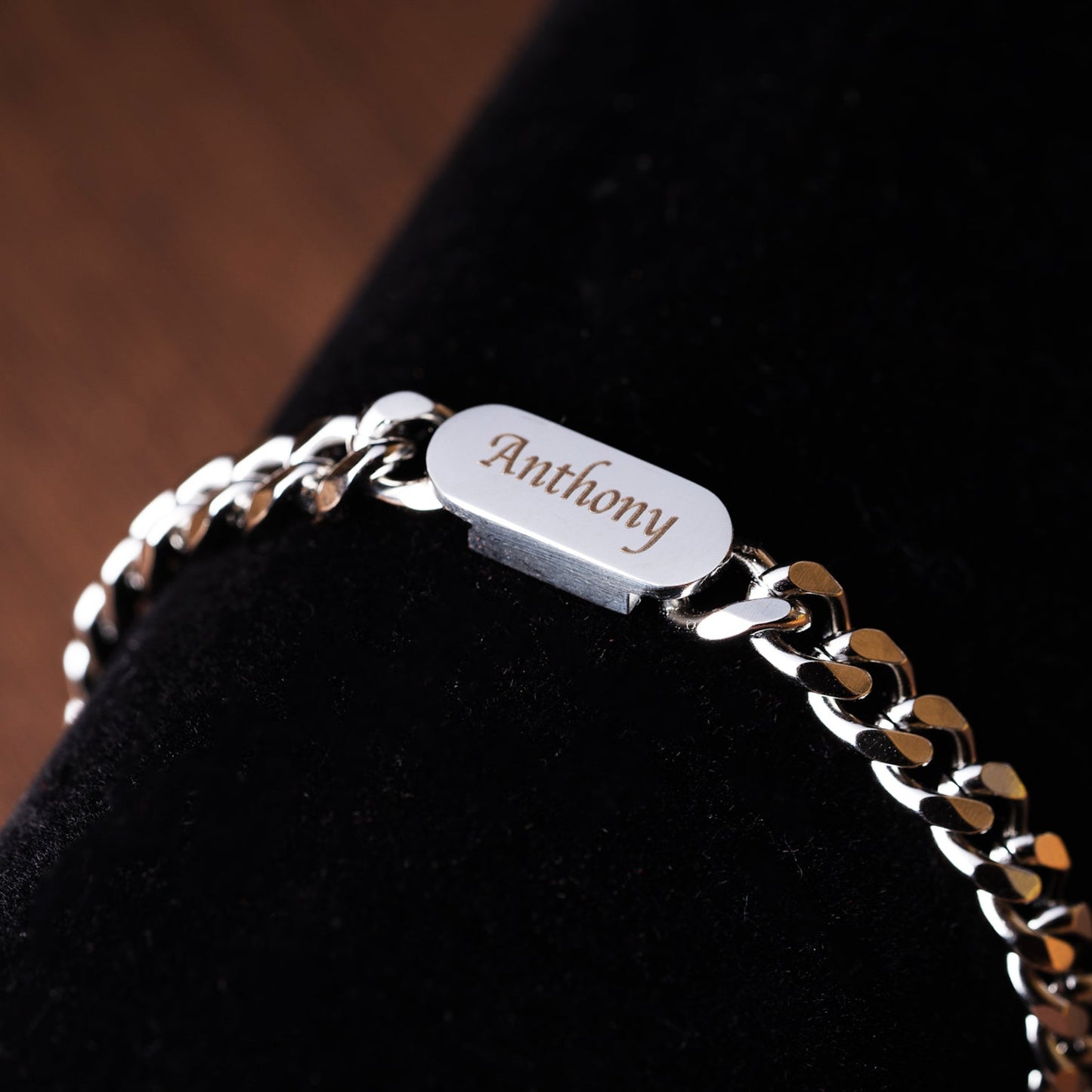 HenryCustoms Silver Curb Chain Bracelet for dad