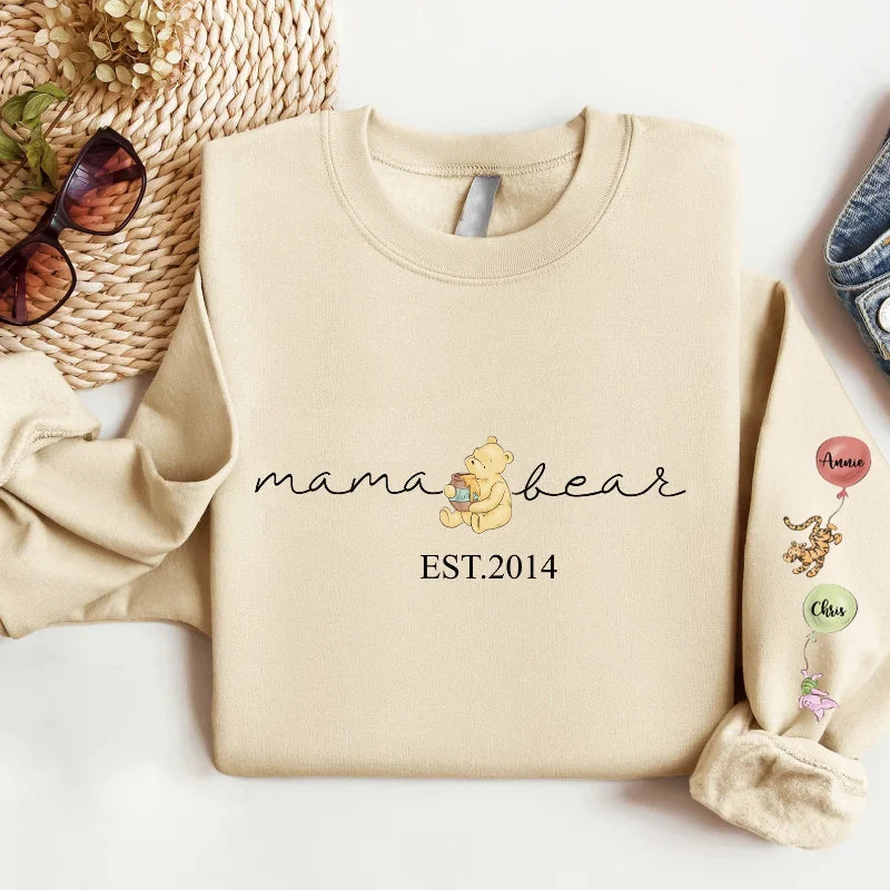 HenryCustoms ❤️Customized Mama Bear Sweatshirt 🐻 Hoodie - Mother's Day 50% off