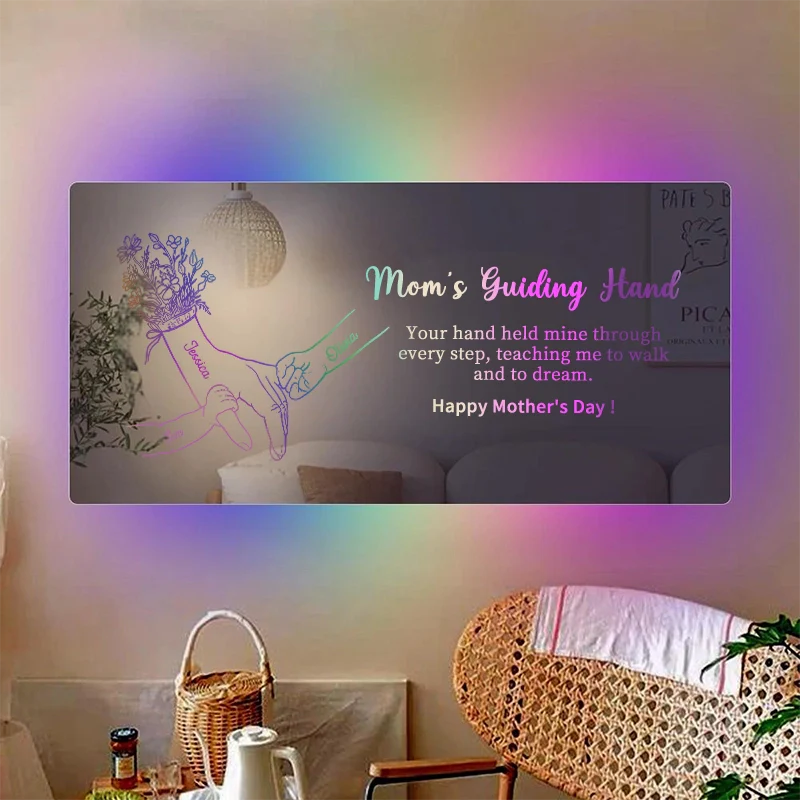 HenryCustoms Mom and Child Personalized Mirror Light🎁