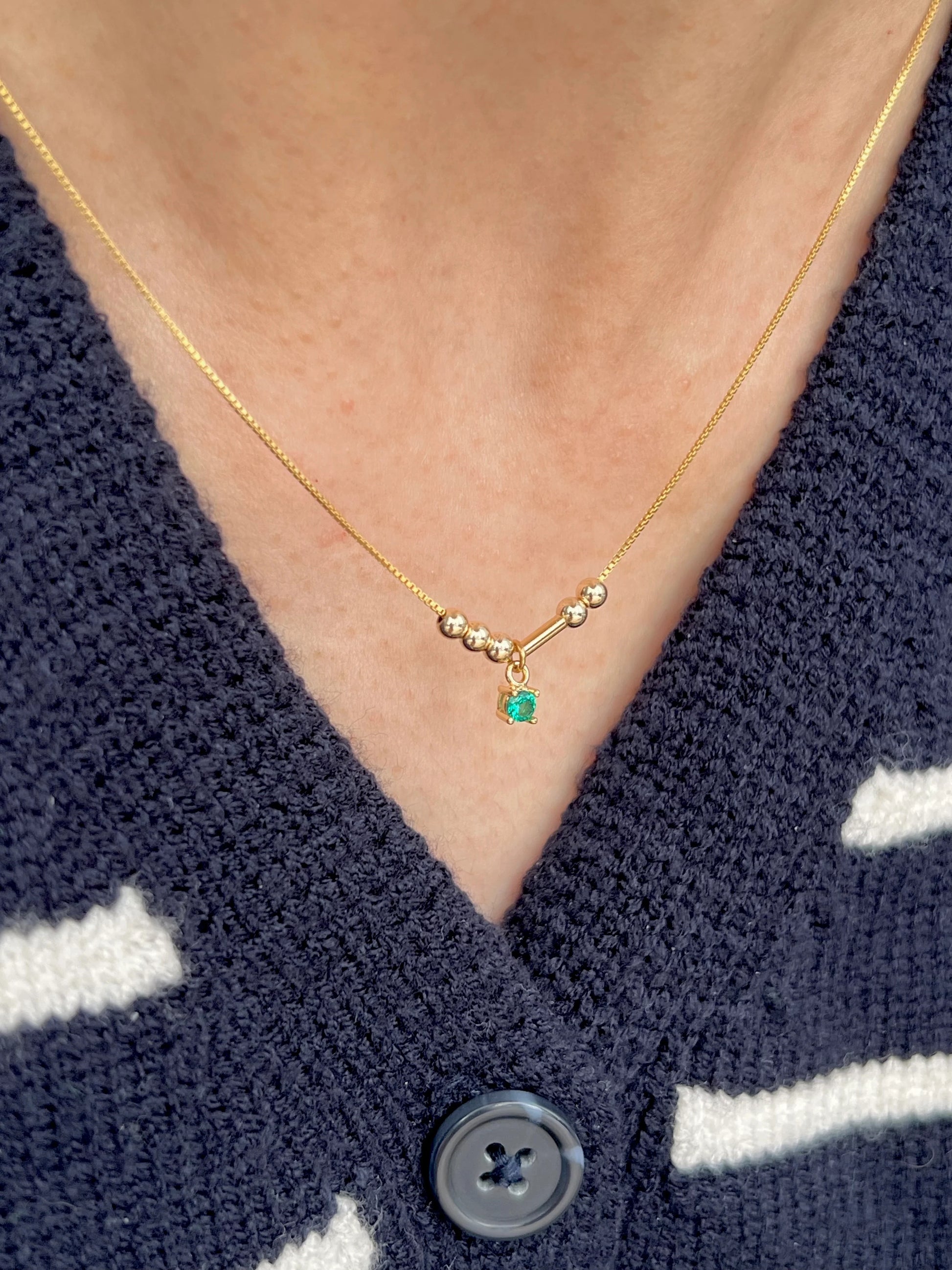 Custom morse birthstone necklace pendant laser-engraved code with gem for personalization