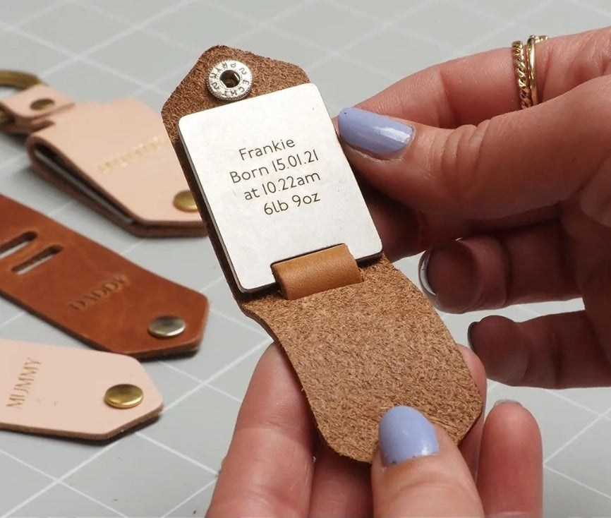 HenryCustoms Personalised Photo Keyring in Leather