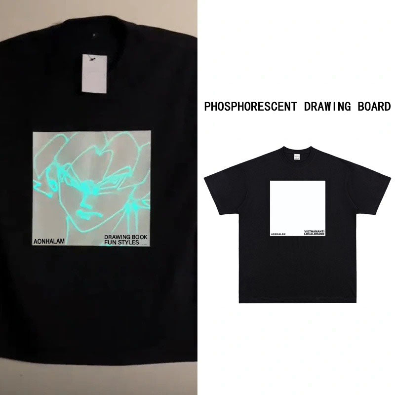 HenryCustoms™ Personalized Glow-in-the-Dark Drawing Board T-Shirt