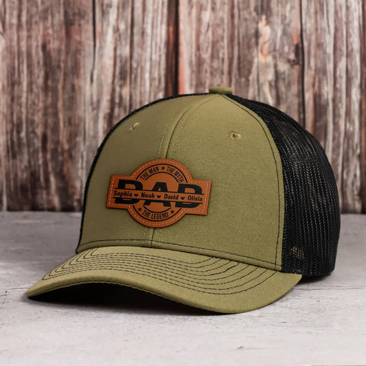 HenryCustoms Personalized Leather Patch Hat