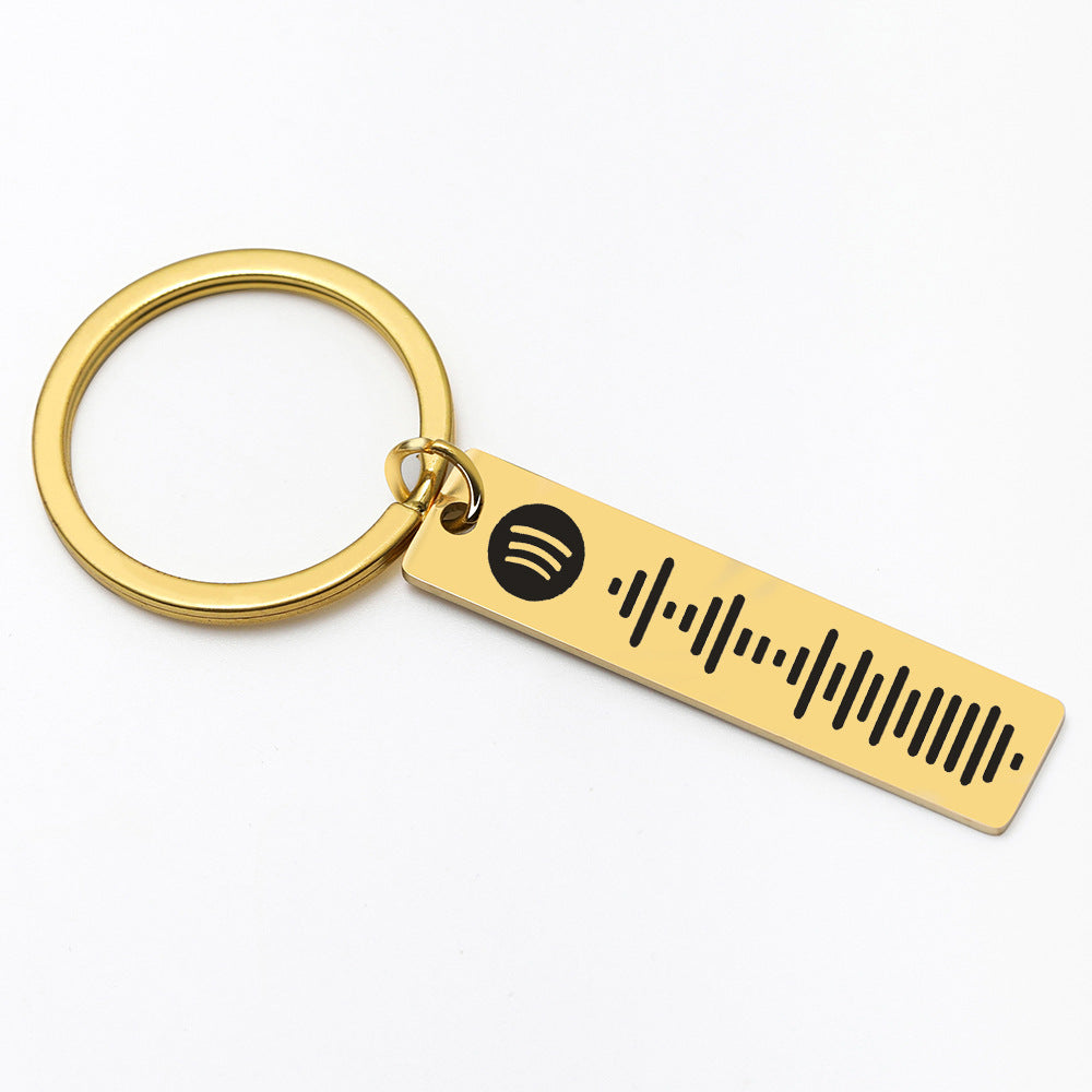 HenryCustoms Personalized Music Keychain