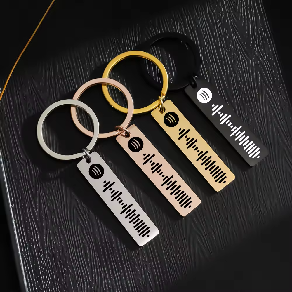 HenryCustoms Personalized Music Keychain