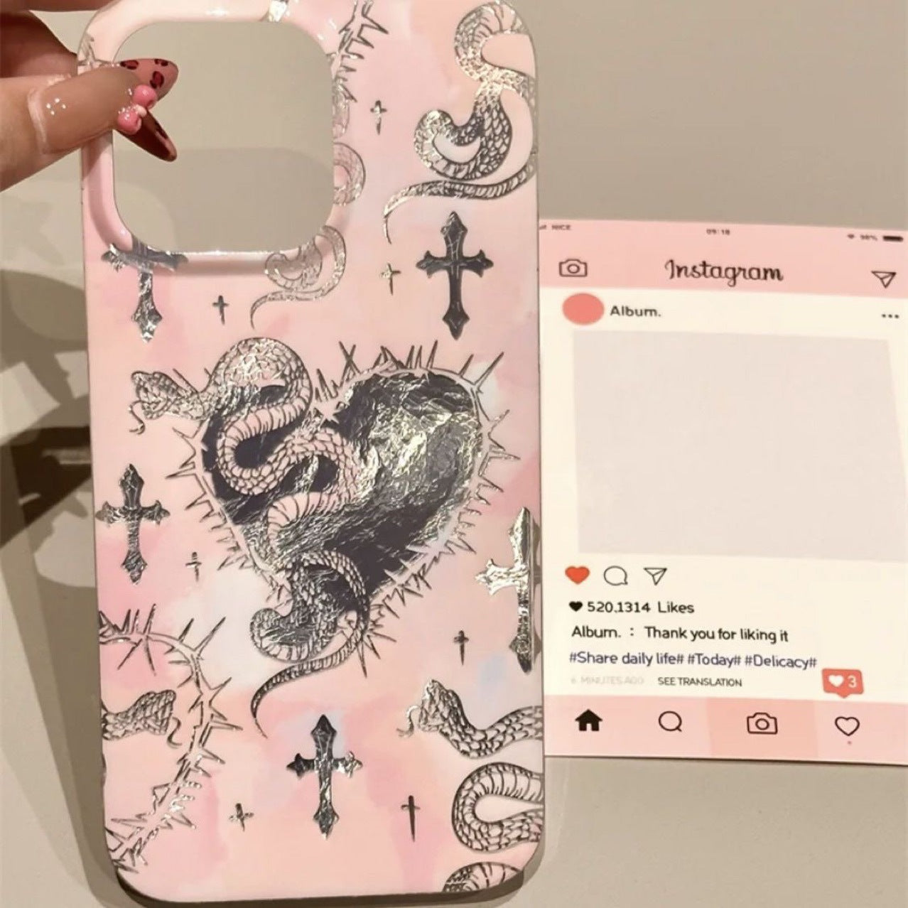 HenryCustoms™ Pink Snake Glacier Phone Case