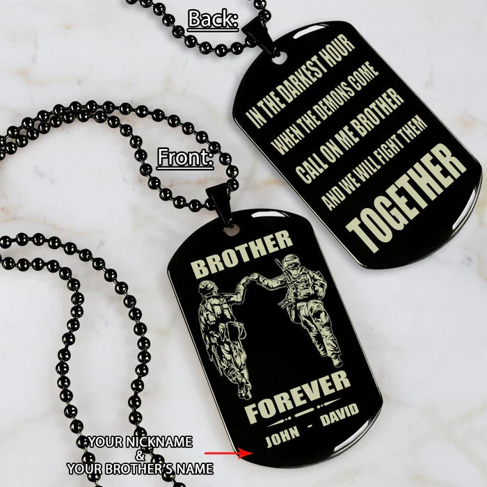 HenryCustoms 🔥Spartan Custom Engraved Black Dog Tags