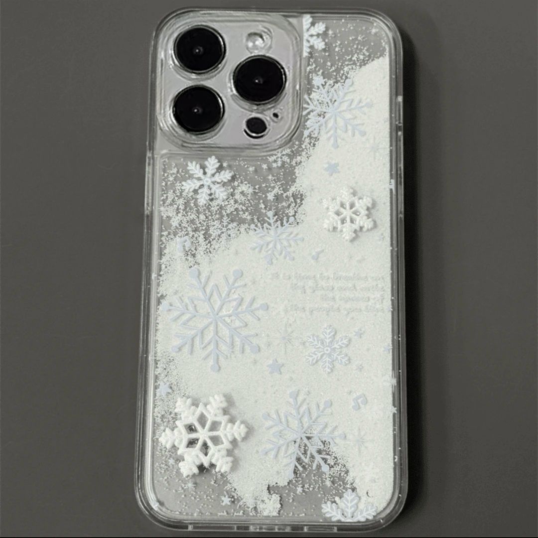 HenryCustoms™ Winter Snowflake Quicksand Phone Case