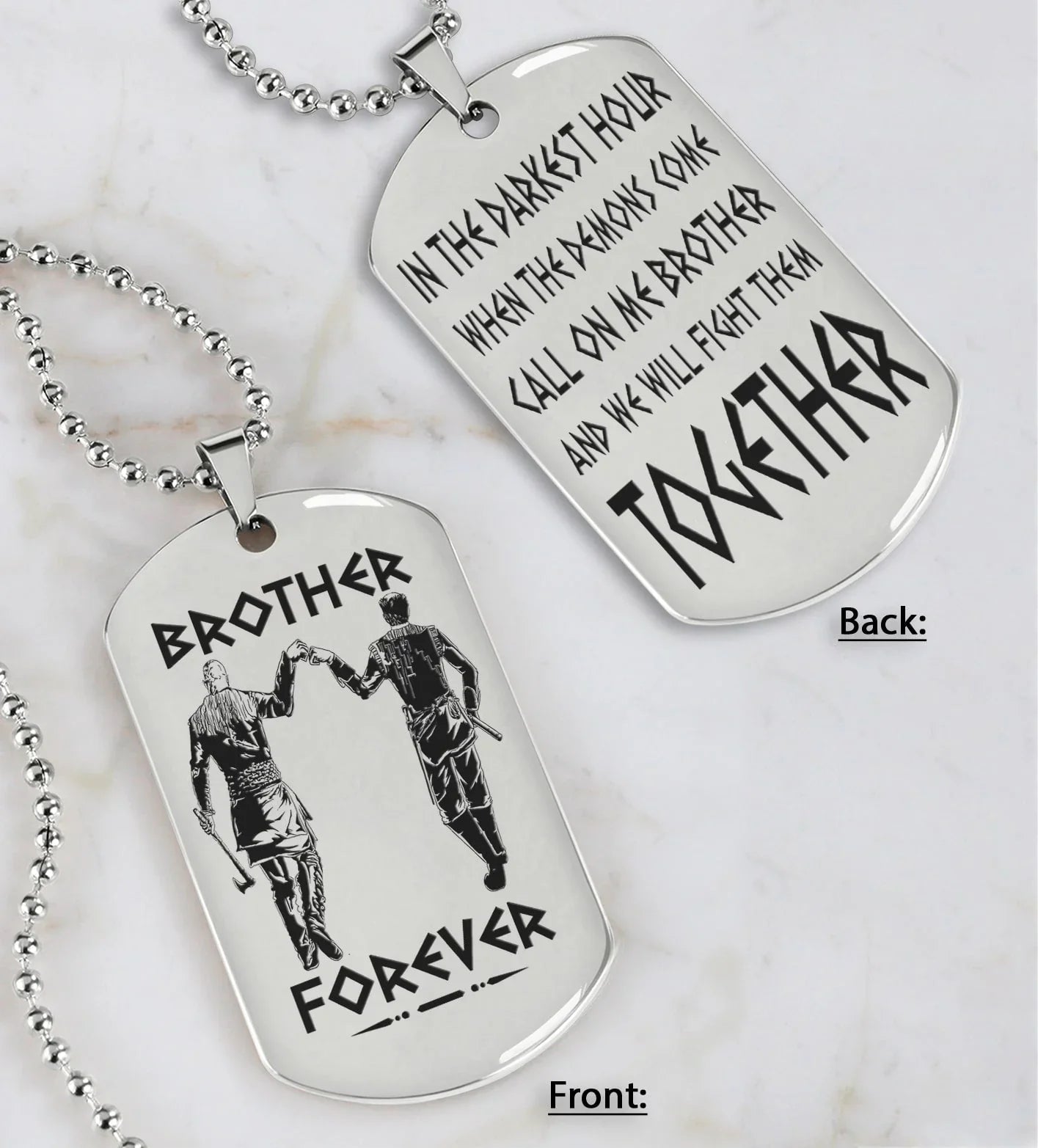 HenryCustoms 🔥Spartan Custom Engraved Black Dog Tags