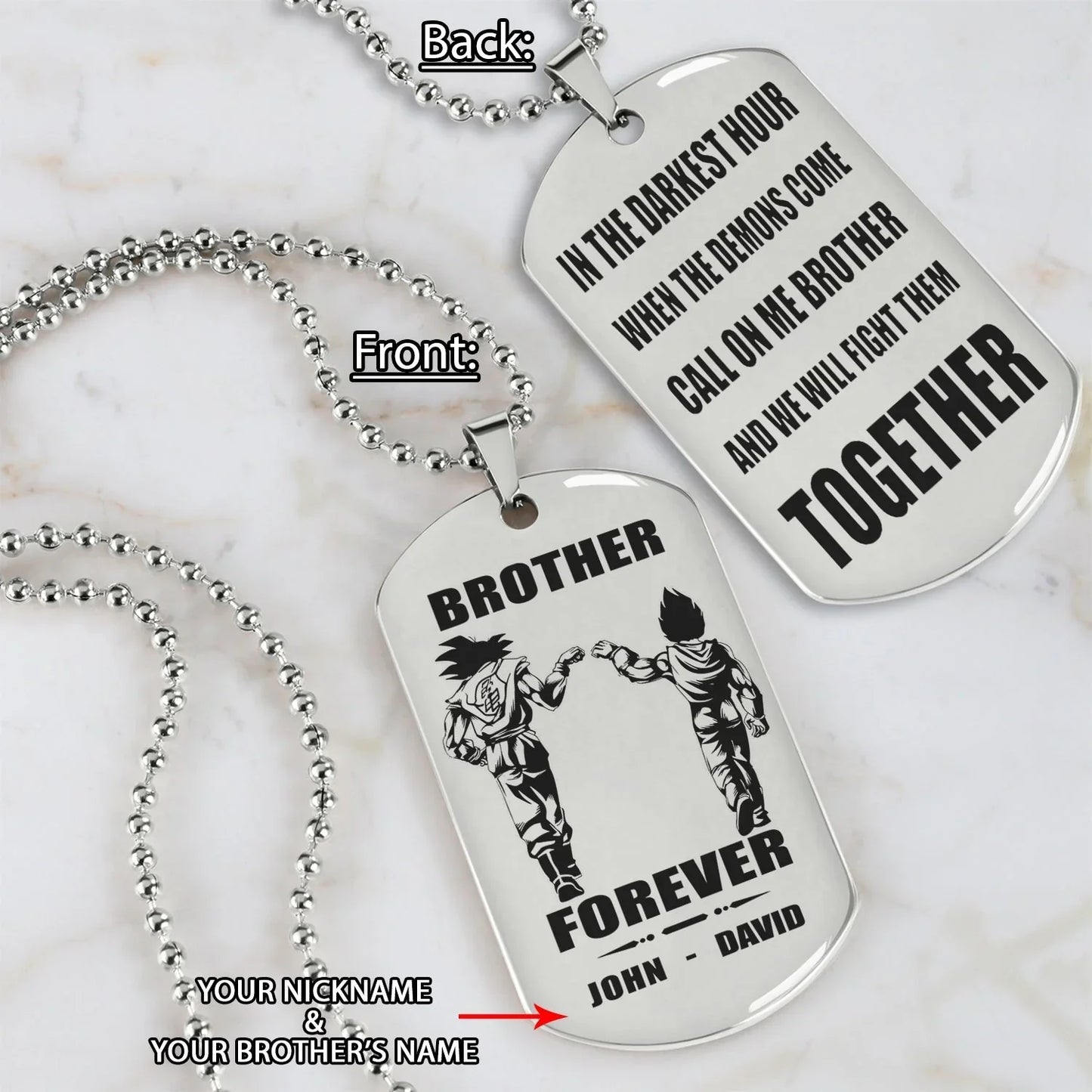 HenryCustoms 🔥Spartan Custom Engraved Black Dog Tags