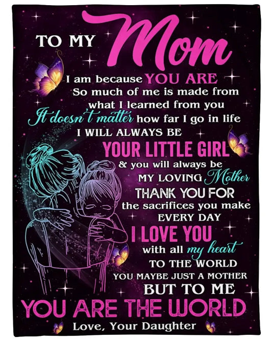 Fifaytech™ TO MY MOM I LOVE YOU Plush Blanket