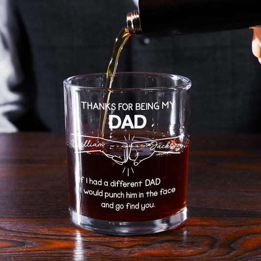 HenryCustoms Engraved Whiskey Glass Gift for Brother - Personalized Present