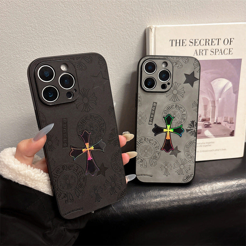 HenryCustoms™ Leather Crocodile Laser Cross Phone Case