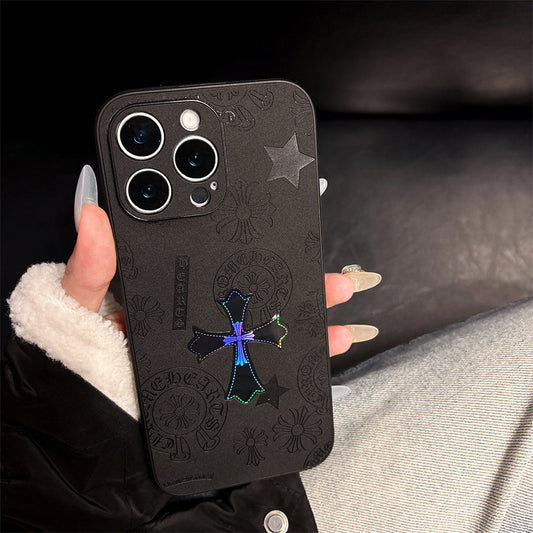 HenryCustoms™ Leather Crocodile Laser Cross Phone Case