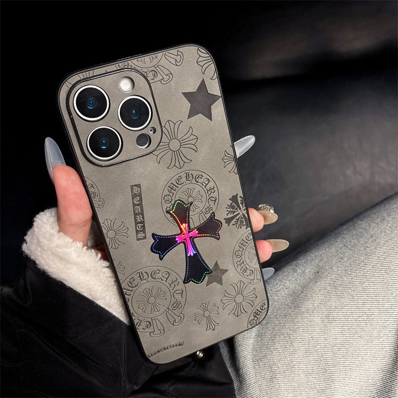 HenryCustoms™ Leather Crocodile Laser Cross Phone Case