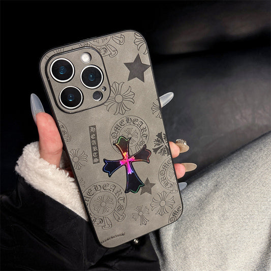 HenryCustoms™ Leather Crocodile Laser Cross Phone Case