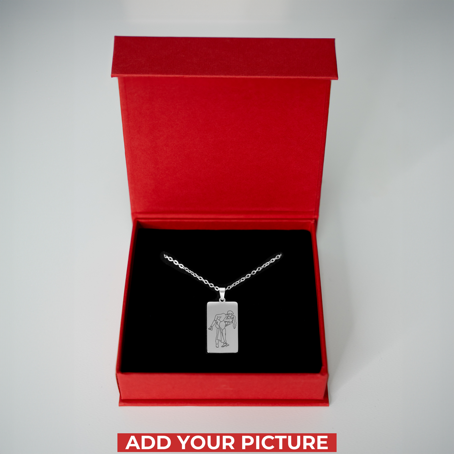 HenryCustoms Custom Line Art Photo Engraved Necklace