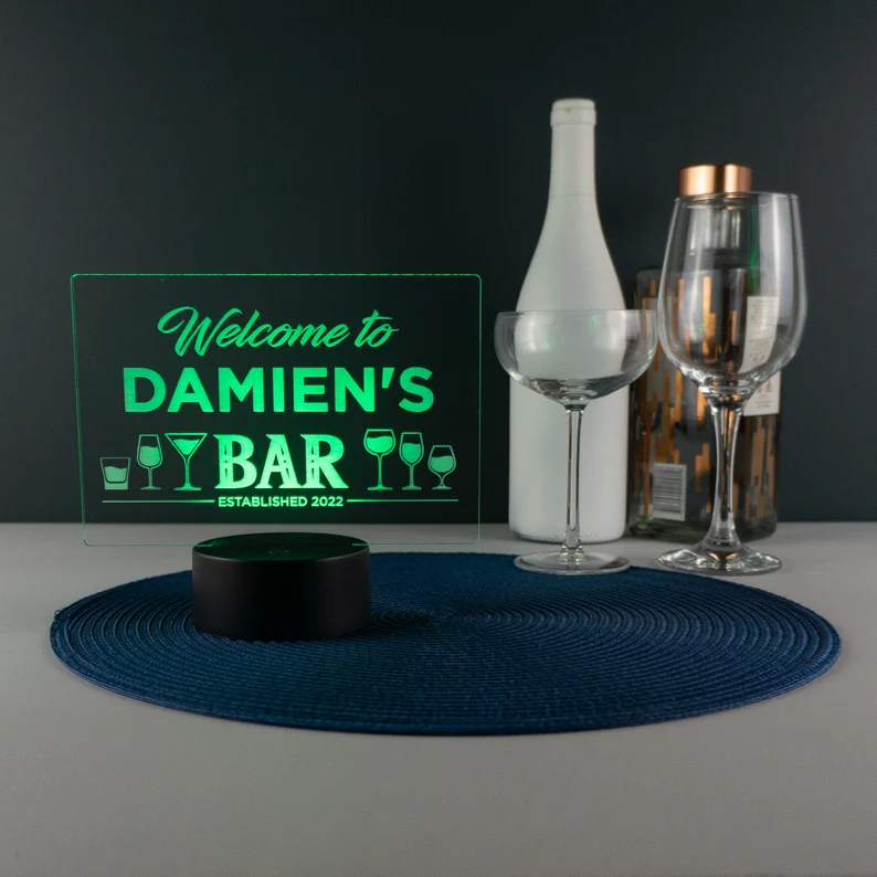 HenryCustoms Personalised home bar sign.