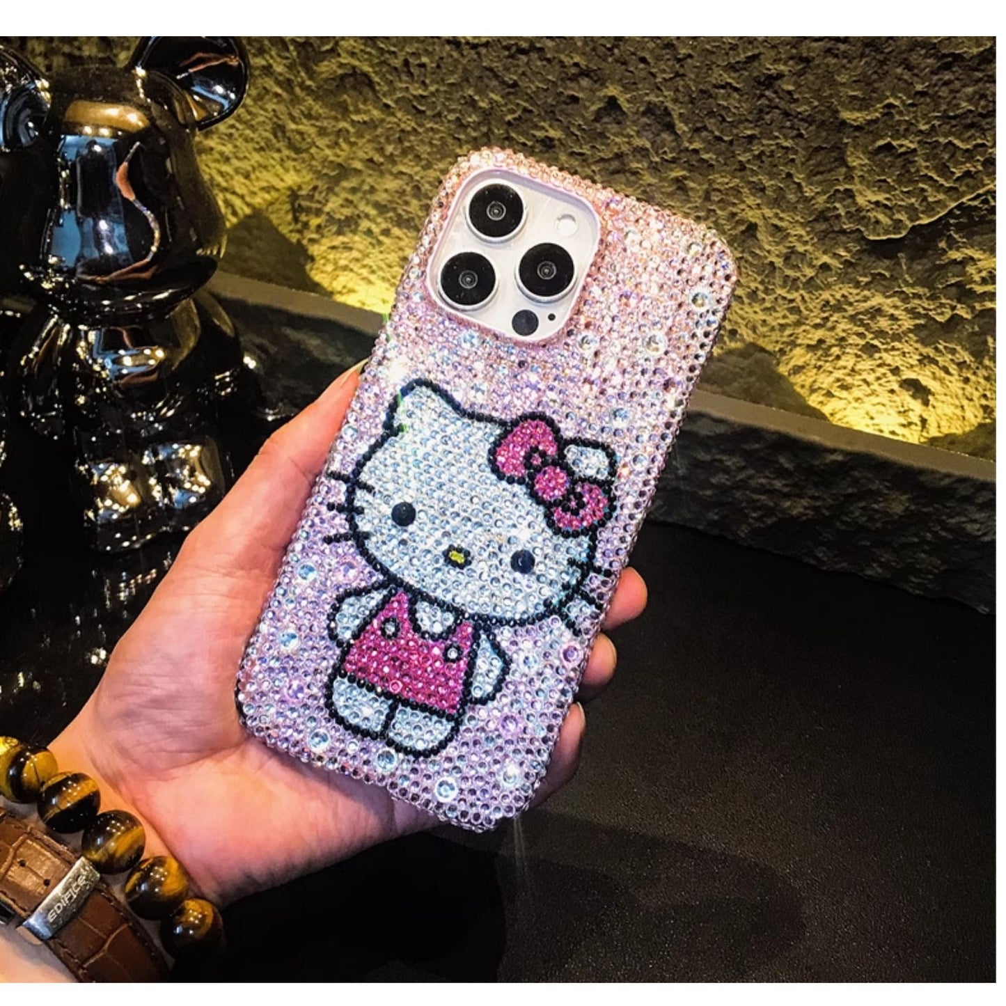 HenryCustoms™ Luxury Diamond Pink KT Phone Case