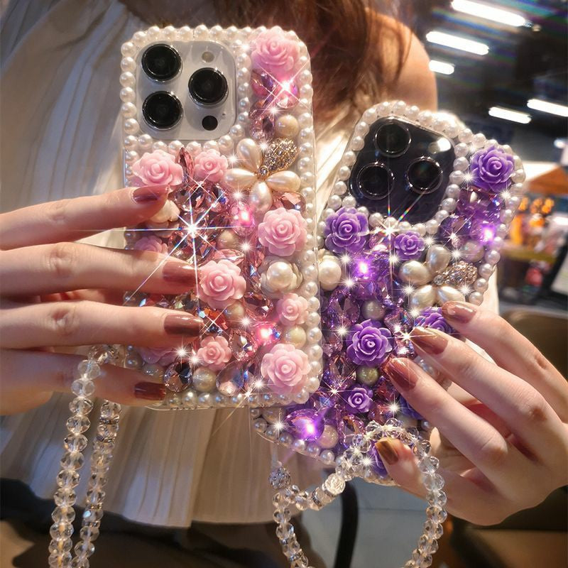 HenryCustoms™ Flower Pearl Glitter Phone Case